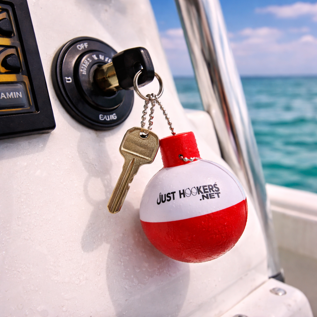 Just Hookers™ Floating Bobber Key Chain – 3" Fishing Float Keychain