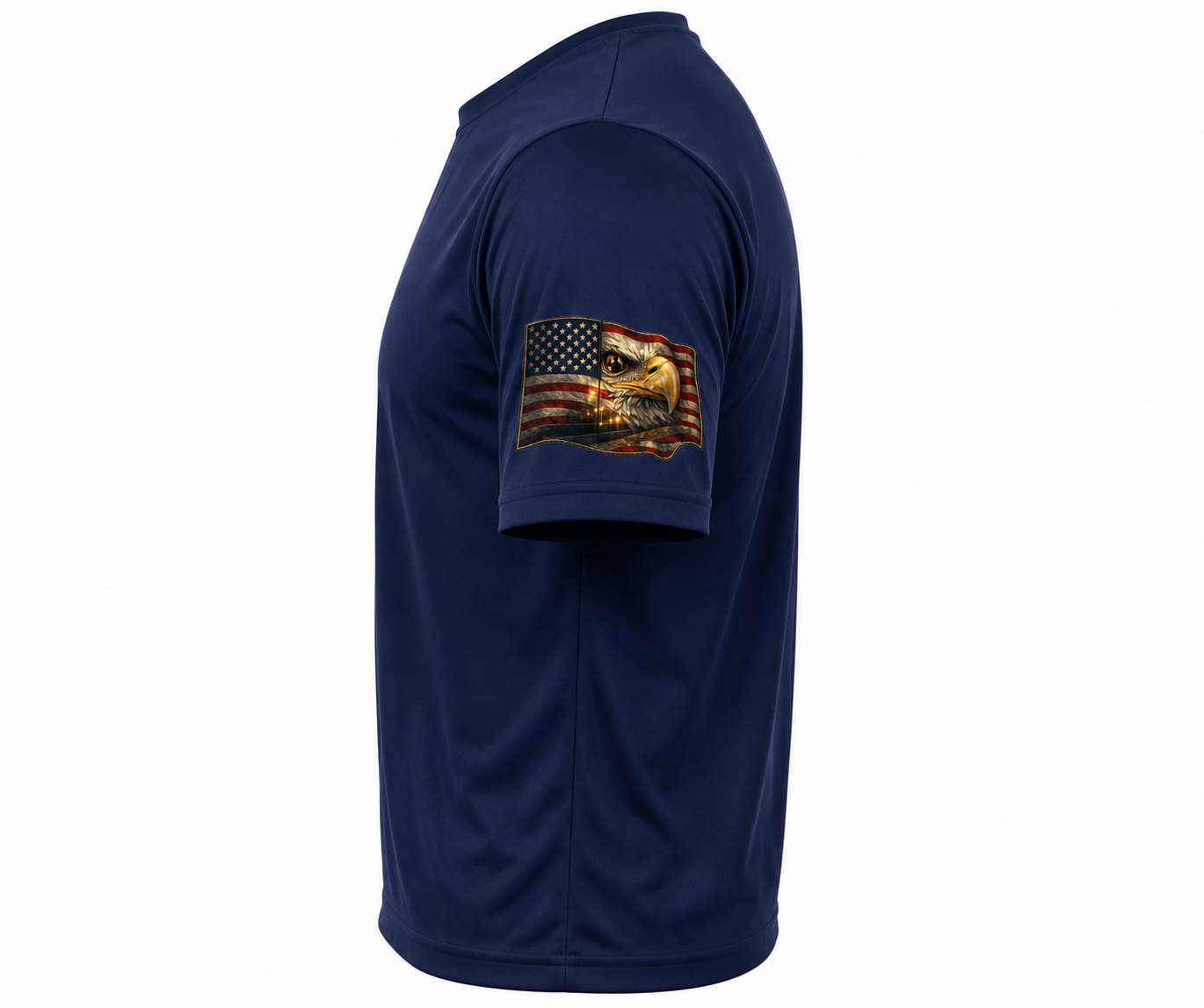 AMVETS Post 2 Performance Veteran Shirt | Navy Blue | Edgewater, FL